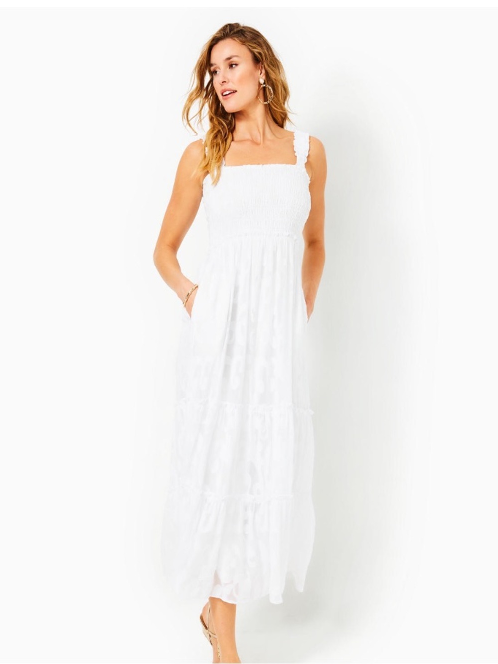 NWT Lilly Pulitzer Hadly Smocked Maxi Dress